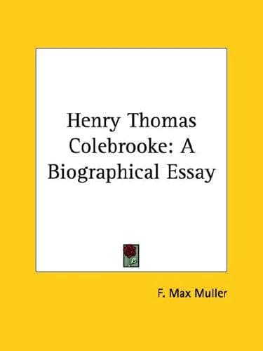 Tapa de Henry Thomas Colebrooke