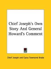 Tapa de Chief Joseph's Own Story and General Howard's Comment