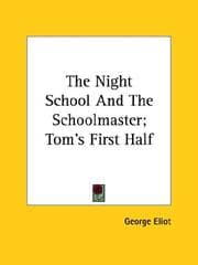 Tapa de The Night School and the Schoolmaster; Tom's First Half