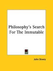 Tapa de Philosophy's Search for the Immutable