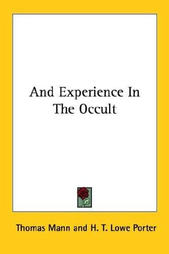 Tapa de And Experience in the Occult