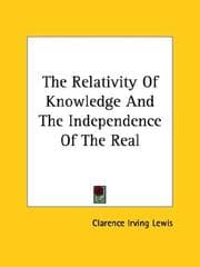 Tapa de The Relativity of Knowledge and the Independence of the Real