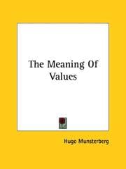 Tapa de The Meaning of Values