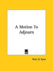 Tapa de A Motion To Adjourn