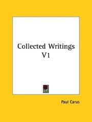 Tapa de Collected Writings V1