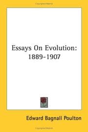 Tapa de Essays On Evolution