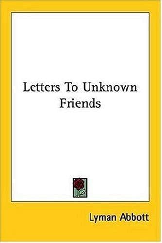 Tapa de Letters To Unknown Friends
