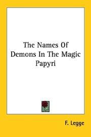 Tapa de The Names Of Demons In The Magic Papyri