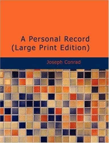 Tapa de A Personal Record (Large Print Edition)