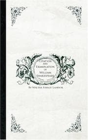 Tapa de Citation and Examination of William Shakspeare