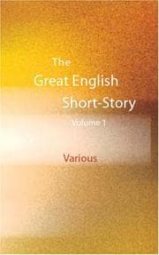 Tapa de The Great English Short-Story Writers, Volume 1