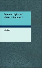 Tapa de Beacon Lights of History, Volume I