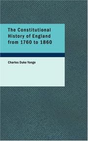 Tapa de The Constitutional History of England from 1760 to 1860
