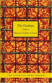 Tapa de The Orations of Marcus Tullius Cicero, Volume 4