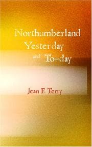 Tapa de Northumberland Yesterday And To-day