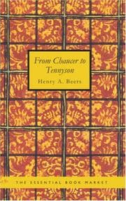 Tapa de From Chaucer to Tennyson