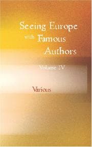 Tapa de Seeing Europe with Famous Authors, Volume IV