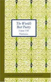 Tapa de The World\'s Best Poetry, Volume 8