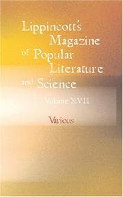Tapa de Lippincott\'s Magazine of Popular Literature and Science, Volume XVII