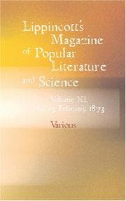 Tapa de Lippincott\'s Magazine of Popular Literary Collections and Science
