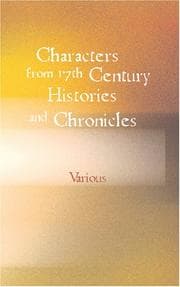 Tapa de Characters from 17th Century Histories and Chronicles