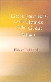 Tapa de Little Journeys to the Homes of the Great, Volume 02