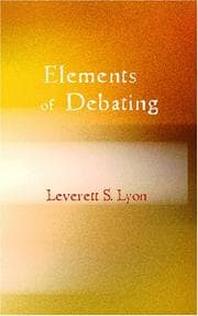 Tapa de Elements of Debating