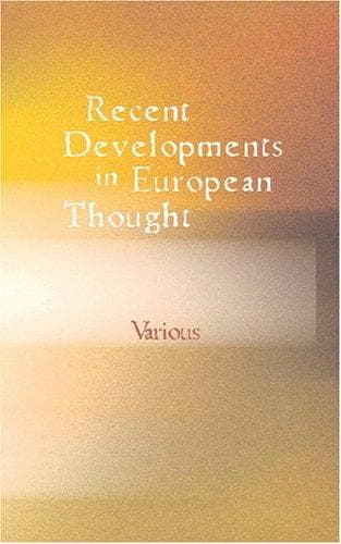 Tapa de Recent Developments in European Thought