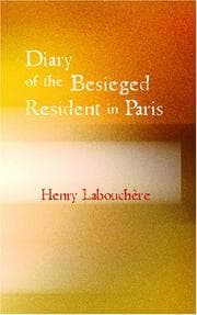 Tapa de Diary of the Besieged Resident in Paris