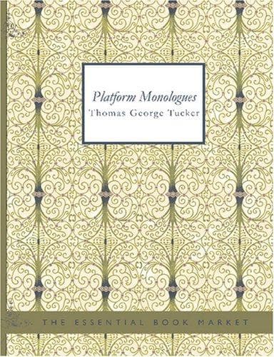Tapa de Platform Monologues (Large Print Edition)