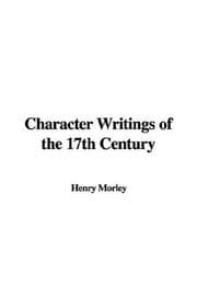 Tapa de Character Writings of the 17th Century