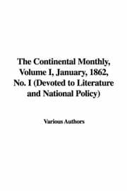 Tapa de The Continental Monthly, Volume I, January, 1862, No. I (Devoted to Literature and National Policy)