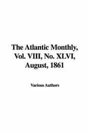 Tapa de The Atlantic Monthly, Vol. VIII, No. XLVI, August, 1861