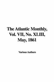 Tapa de The Atlantic Monthly, Vol. VII, No. XLIII, May, 1861