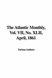 Tapa de The Atlantic Monthly, Vol. VII, No. XLII, April, 1861