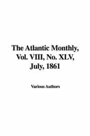 Tapa de The Atlantic Monthly, Vol. VIII, No. XLV, July, 1861