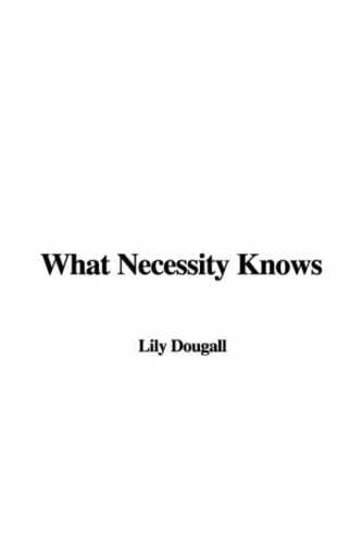 Tapa de What Necessity Knows