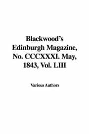 Tapa de Blackwood's Edinburgh Magazine, No. CCCXXXI. May, 1843, Vol. LIII