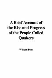Tapa de A brief account of the rise and progress of the people called Quakers