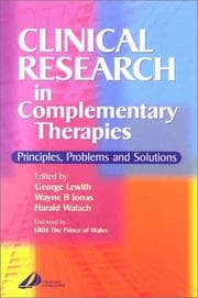 Tapa de Clinical research in complementary therapies