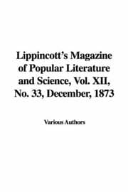 Tapa de Lippincott's Magazine of Popular Literature and Science, Vol. XII, No. 33, December, 1873