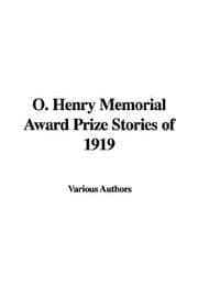 Tapa de O. Henry Memorial Award Prize Stories of 1919