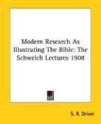 Tapa de Modern research as illustrating the Bible