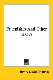 Tapa de Friendship And Other Essays
