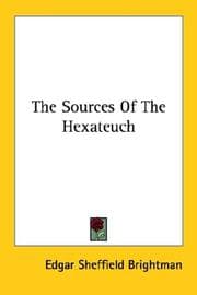Tapa de The Sources Of The Hexateuch