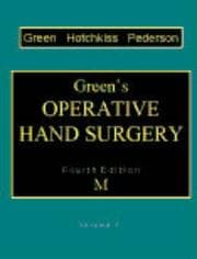 Tapa de Green's Operative Hand Surgery
