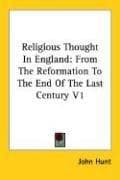 Tapa de Religious Thought In England