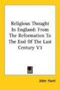 Tapa de Religious Thought In England