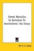 Tapa de Greek Morality In Relation To Institutions
