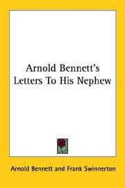 Tapa de Arnold Bennett's letters to his nephew